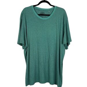 Prana Men's Casual Athleisure Sporty Striped Short Sleeve Crewneck Tee XXL Teal